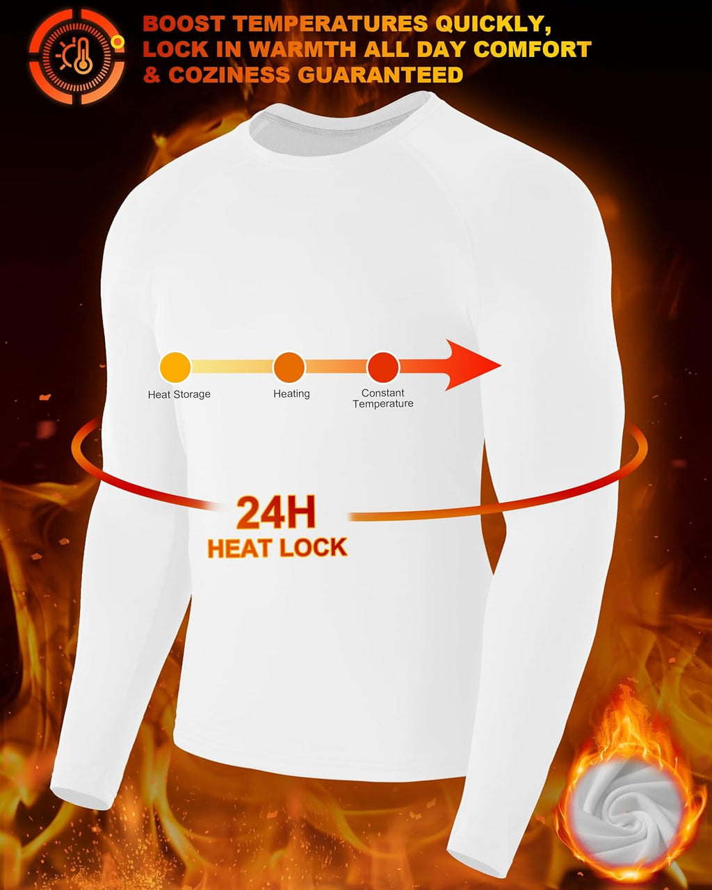 Men's Pack OF 2 Thermal Long Sleeves Shirt Perfect Winter Wear